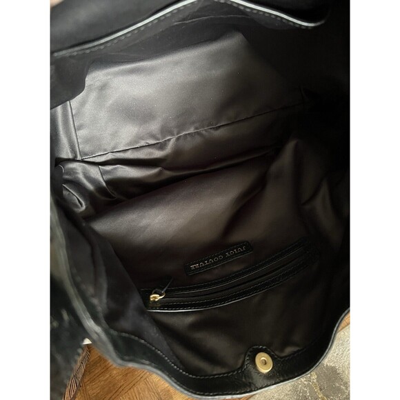 Juicy Couture Black Leather Shoulder Satchel Purse & Wristlet - Picture 11 of 16